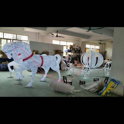 China Led String Light China Factory Led Large Christmas Horse Carriage For Outdoor Decoration Light For Sale for sale