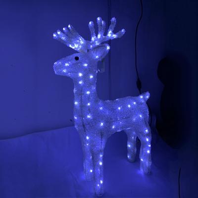 China Christmas Day Shopping Mall Christmas Decorations 3D Decorative Custom Reindeer Pattern Light for sale