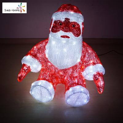 China Beautiful Durable Sitting Electric Plastic Christmas Decoration For Santa With Nice Design for sale