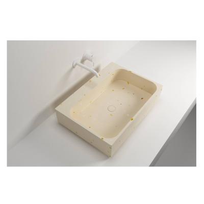 China 2021 Durable Colorful Artificial Stone Vanity Top Basin Cheap Price Top Quality Inorganic Stone for sale