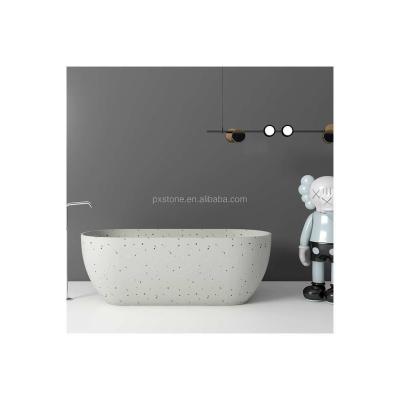 China OEM/ODM Service Modern High Quality Terrazzo Wash Bathroom Colorful Tub Color Artificial Stone Bathtub Customized for sale