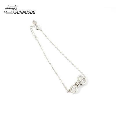 China 925 Sterling Silver CLASSIC Design Bow Gift Necklace Jewelry Accessories for sale