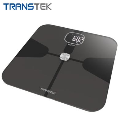 China TRANSTEK Wifi TRANSTEK 6mm Tempered Glass TIO High Accuracy Digital WiFi Tuya Body Fat Analyzer Smart Scale for BMI and Weight Loss for sale