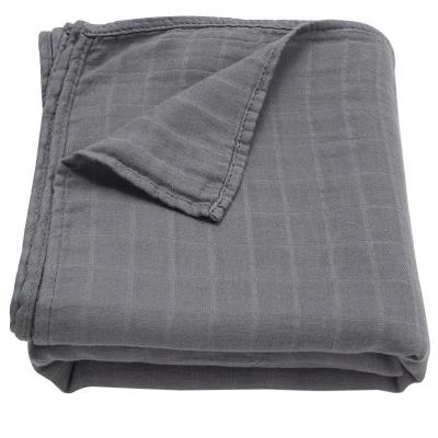 China Snoozzz PORTABLE 2021 Summer Gray Muslin Baby Wrap Organic Cotton Wrap Wrap 3 Packs for sale