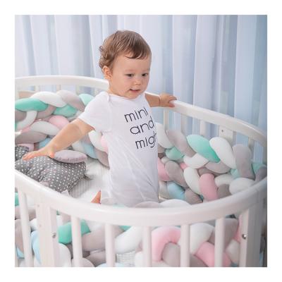 China Breathable Cotton Crib Cushions PORTABLE Sleep Hug Snoozzz Baby Bedding Bumper Bumper For Crib for sale