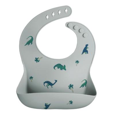 China 2021 Washable Snoozzz Bib Silicone Babero Printing Silicone Baby Bibs Set 2021 for sale