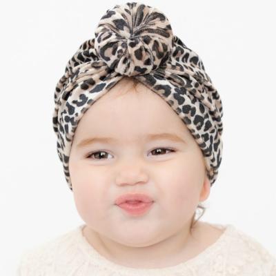 China 2021 Popular/Fashionable Snoozzz Cheetah Baby Headbands Baby Donut Turban for sale