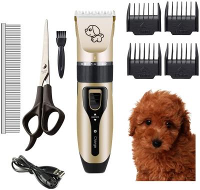 China Viable USB Rechargeable Trimmer Pet Grooming Hair Clippers Kit Dog Hair Clipper For Electric Dogs for sale