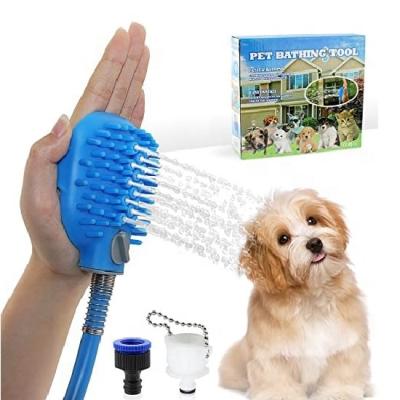 China Stocked Pet Grooming Tool Self Cleaning Slicker Brush Dog Cleaning Cat Hair Head Bath Pet Shower Sprayer and Shower for sale