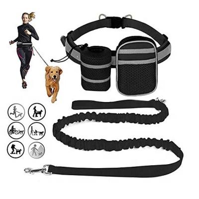 China Durable Hands Free Walking Sports Running Pull Rope 4-Piece Set Dog Belt Pet Leashes With Waist Bag for sale