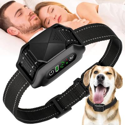 China Sustainable Amazon Newest 2020 No Electric Shock And Vibration Bark Collar Control Collar For Dogs Anti Bark Collar Voice Control for sale