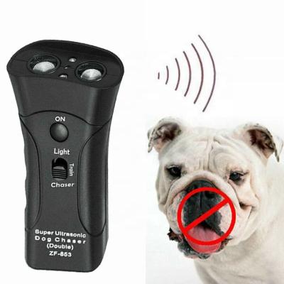 China Dogs Tool Ultrasonic Electric Handheld Stop 3 IN 1 Anti Barking Control Dog Training Devices To Stop Barking for sale