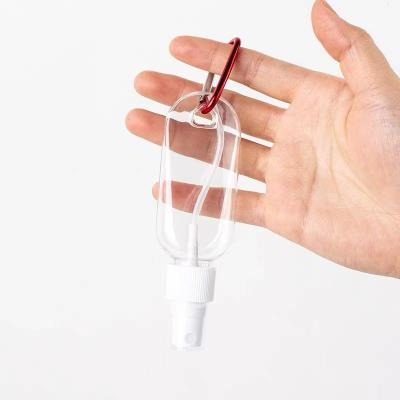 China Recyclable Empty Hand Sanitizer Bottle For Portable Bottle Alcohol Travel Hook Plastic Bottle for sale