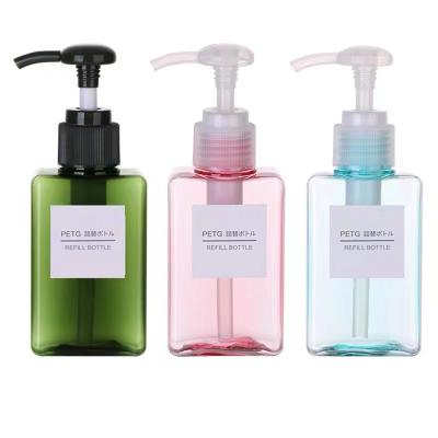 China Recyclable Hand Wash Lotion Shampoo Square Pump Bottle Soap Dispensers For Perfume 16oz Custom Plastic Amber Print Body Eye Clear Cap for sale