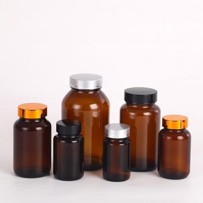 China 2022 Recyclable New Hot Selling Healthy Lucifuge Amber Medicine Glass Bottle for sale