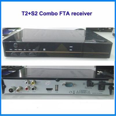 China FTA HD DVB S2 DVB Chip des T2-kombinierter Empfänger-Sunplus1505 mit Trikolore PowerVU/DRE/RS232 zu verkaufen