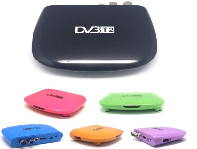 China Mini Full HD DVB-T2 Digital Terrestrial Receiver / Kenya Decoder TV Box W/ MPEG4 / AVC / H.264 / PVR for sale