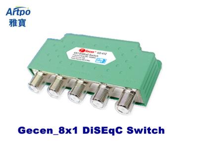 China Gecen 8 in 1 Satelliten-DiSEqC-Schalter Gd-81E für Satelliten-DVB-Zusätze 950 - 2400MHz zu verkaufen