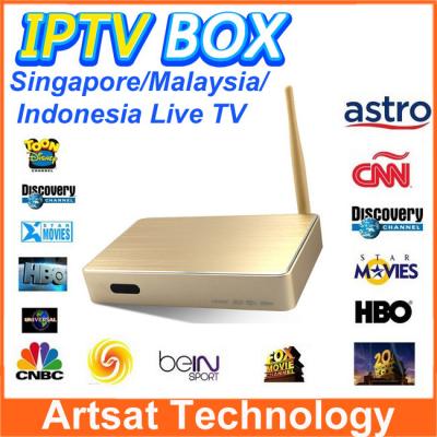 중국 말레이지아 HD IPTV Malyasia 싱가포르 인도네시아를 위한 고정되는 최고 상자 애스턴 X8 ASRTO IPTV 인조 인간 상자 지원 156 Channles 판매용