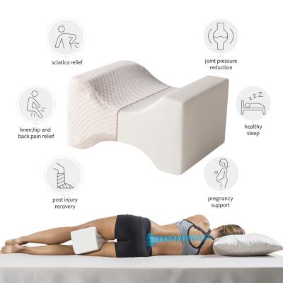 China Memory Knee Pillow With Elastic Strap Leg Pillow For Sleeping On Knee Side Orthopedic Pillow For Hip for sale