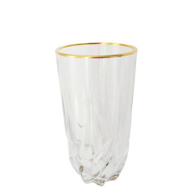 China Popular Hot Sales 400ml Top Quality Drinking Glass Mug With Gold Rim Wholesale Suppliers for sale