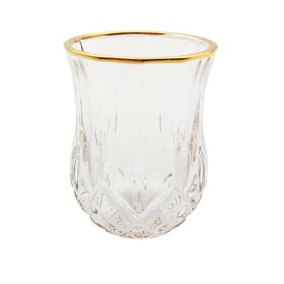 China Top Quality 2oz Cheap Nice Whiskey Glass Mug With Gold Rim Wholesale Suppliers for sale