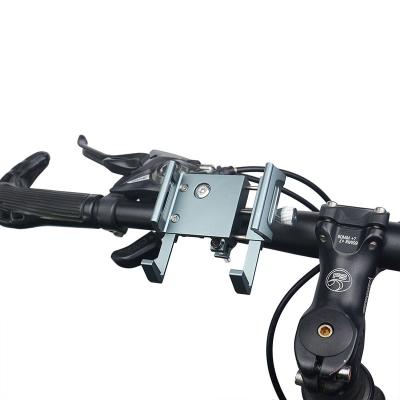 China Plastic Aluminum alloy bicycle mobile phone holder electric motorcycle navigation bracket metal cycling mobile phone clip for sale