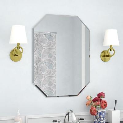 China Frameless Clear Decorative Rectangle Wall Mirror Modern Wall Mounted With Beveld Mirror for sale