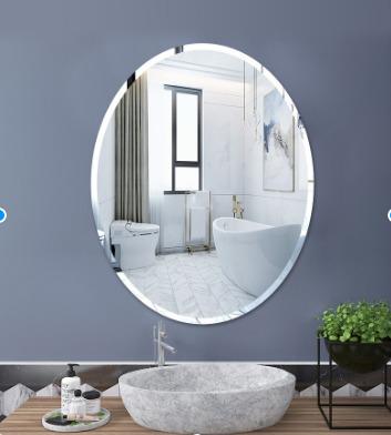 China New Modern Design Minimalist Beveled Glass Wall Mirror Bathroom Decorative Mirror for sale