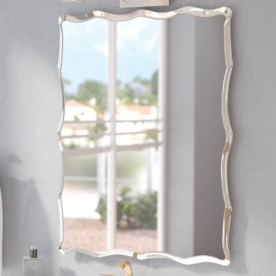 China Bathroom Mirror Aluminum Home Decorative Frameless Wall Mirror Polished Bevel Mirror for sale