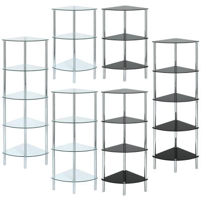 China Standing Type 8mm Tempered Bathroom Corner Shelf Glass for sale