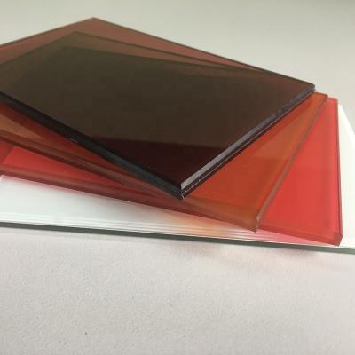 China Contemporary Safety Glass Colored Laminated Tempering Glass With PVB Film Chips for sale