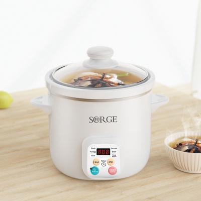 China Multi-Functions Ceramic Pot Multi Function 1.5L Slow Cooker With Auto On for sale