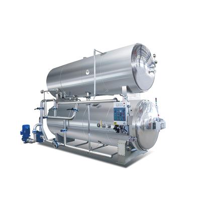 China Food Water Immersion Milk Ladle Rotary Industrial Retort Sterilizer Autoclave Machine for sale