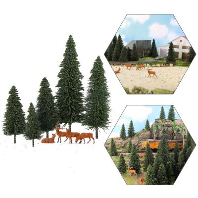 China S0804M Pine Trees Model Train Railway Layout Mini Scenery HO/O/N/Z Scale Model with Artificial Moose Deer S0804M-24 for sale