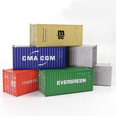 China Slot Toy C4320 Model Train Railway Layout 20ft 1:48 O Scale Freight Container Shipping Contanier Freight Cars Carts for sale