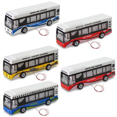 China Friction Toy EBS10003 1:87 12V TT HO Scale Model Bus Express Lighted Diecast Model Bus Buses for sale