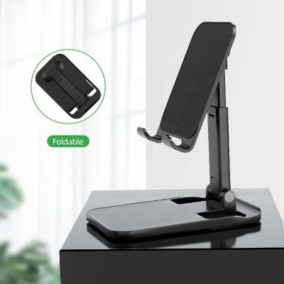 China Dibaigou Universal Adjustable Lazy Non-slip Portable Foldable Phone Holder ABS Aluminum Alloy Mobile Cell Phone Stand for sale