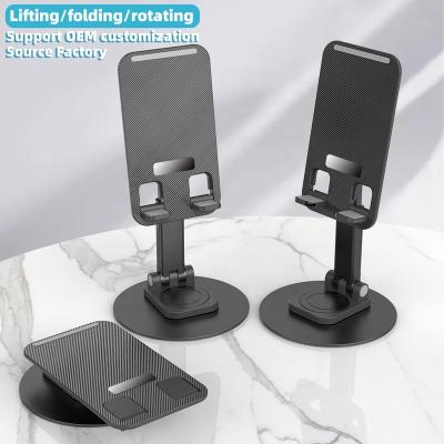 China Dibaigou 360 Adjustable Rotatable Adjustable Table Desk Cell Phone Stand Foldable Telescopic Stand Desktop Cell Phone Holder for sale