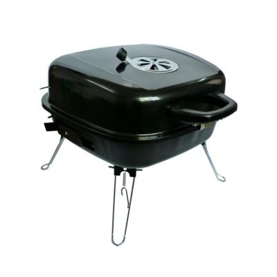 China Easily Assembled Portable Square Folding Leg Small Mini Charcoal Stainless Camping Grill for sale