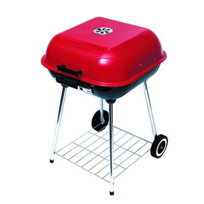 China Big Size Folding Charcoal Small Adjustable Folding Classic Square Burger BBQ Grill With Handle Basket Topper for sale