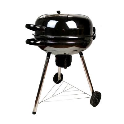 China Easily Assembled Heavy Duty Pulley Rack Outside Charcoal BBQ Grill And Hot Pot Grill for sale