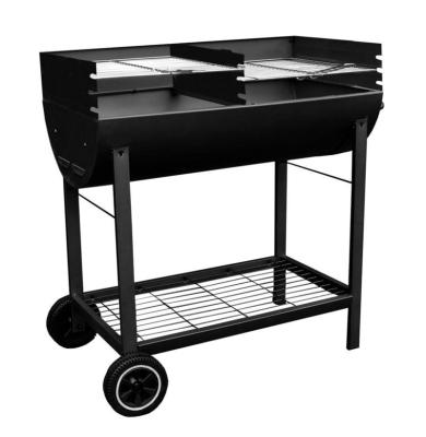 China Easily Assembled Outdoor Steel BBQ Charcoal BBQ Grill Half Barrel Grill for sale