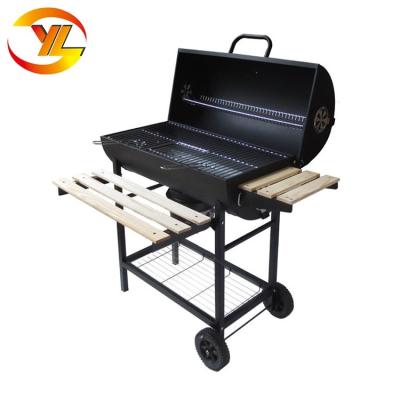 China Stainless Steel BBQ Pellet Pit Barrel Charcoal Commercial Bbq Smoker BBQ Trailer Easily Assembled Offset Vertical for sale