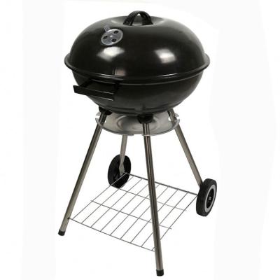 China Easily Assembled Outdoor Round Cart BBQ Charcoal BBQ Grills Kettle Portable Camping Standing Grill For Garden for sale