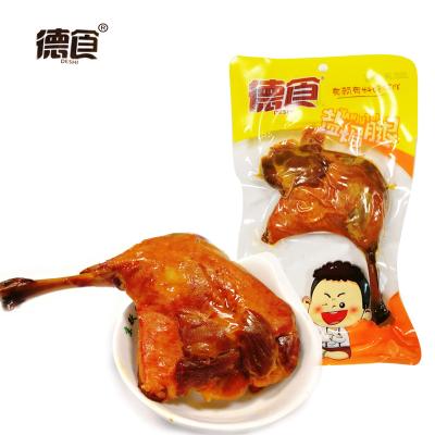 China Natural Duck Leg 100g Salt Baked Cooked Food Net Red Leisure Meat Snack Dried Meat Jerky for sale