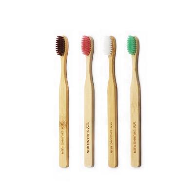 China BT-FR Biodegradable Biodegradable Disposable Hotel Bamboo Toothbrush for sale