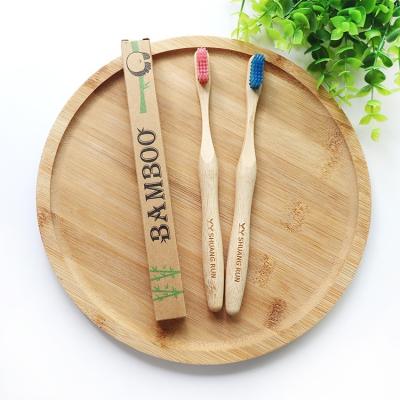 China BT-CU Biodegradable Activated Charcoal Bristle Organic Bamboo Toothbrush for sale