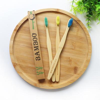 China BT-FW-001 Biodegradable Logo Bamboo Toothbrush Custom Made Eco-friendly for sale