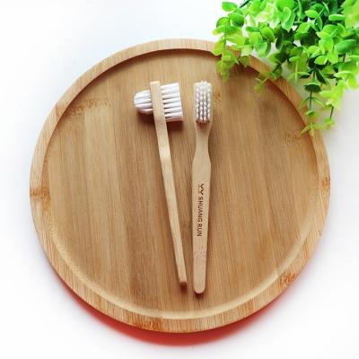 China BFT Biodegradable Bamboo Denture Brush Clear False Toothbrush for sale